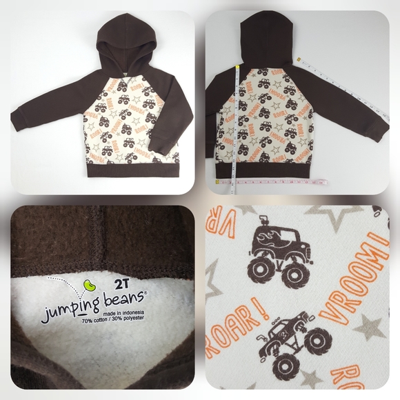 Lot 2T JOHN DEERE JB Tractor Truck Hoodie Set - Picture 2 of 4